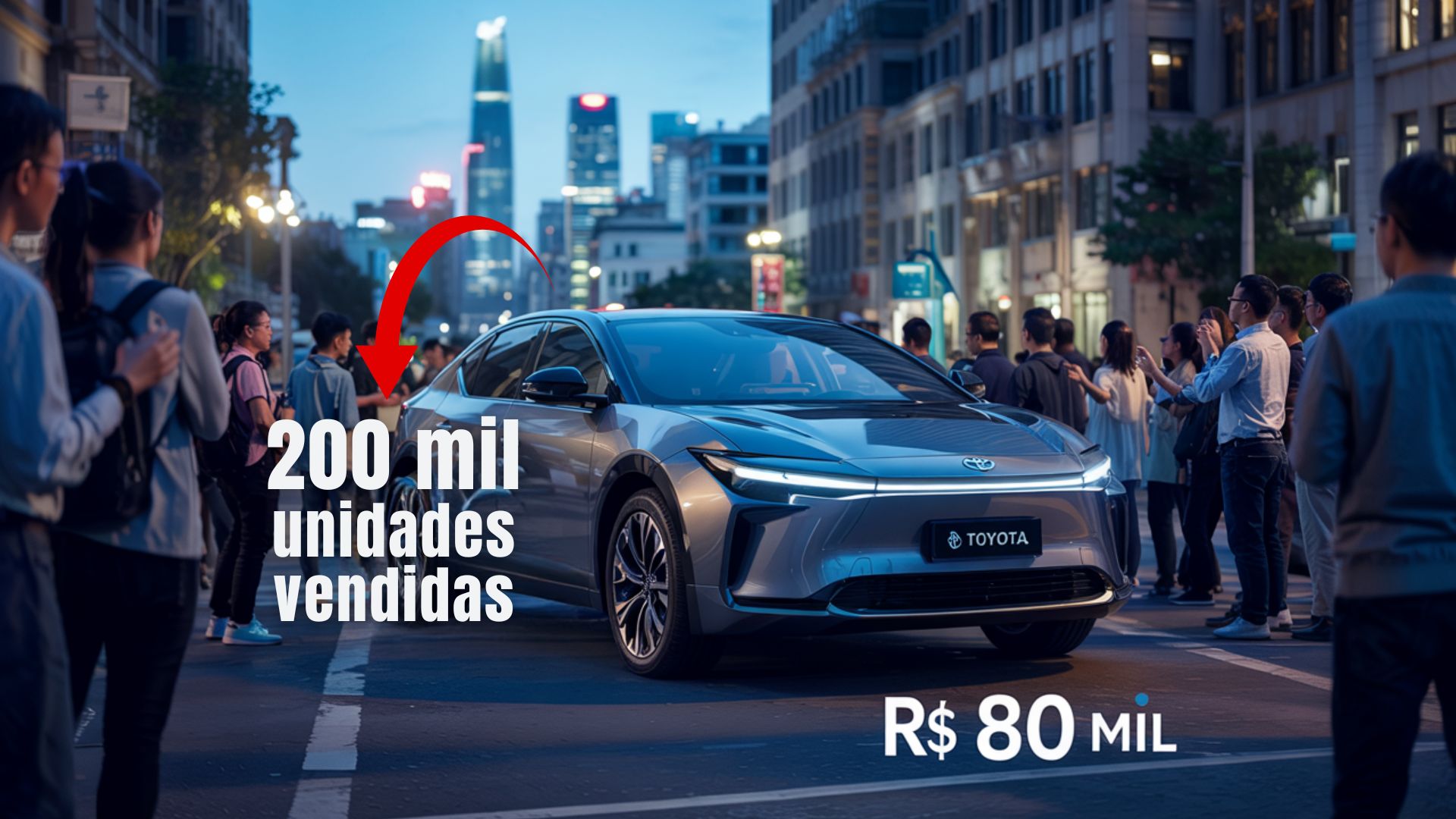 Toyota faz sucesso na China com elétrico de R$ 80 mil — mais de 200 mil unidades vendidas em apenas quatro meses